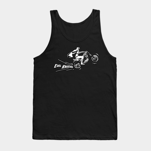 Evel Knievel vintage blackand white Tank Top by jerrysanji